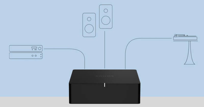 sonos port to play soundsuit on your wired sound system with amplifier