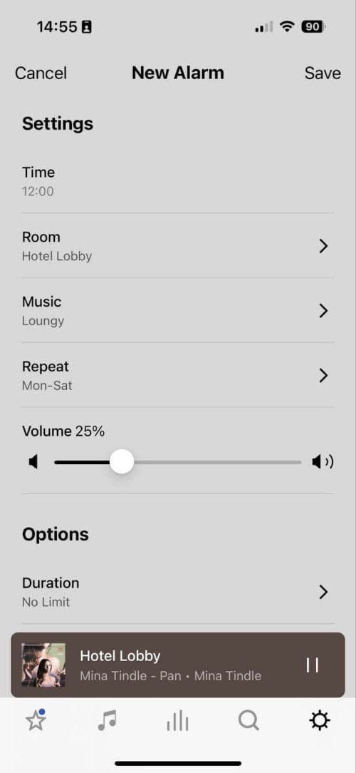 So planen Sie Musik auf Sonos mithilfe der Alarmfunktion | Neuen Alarm hinzufügen