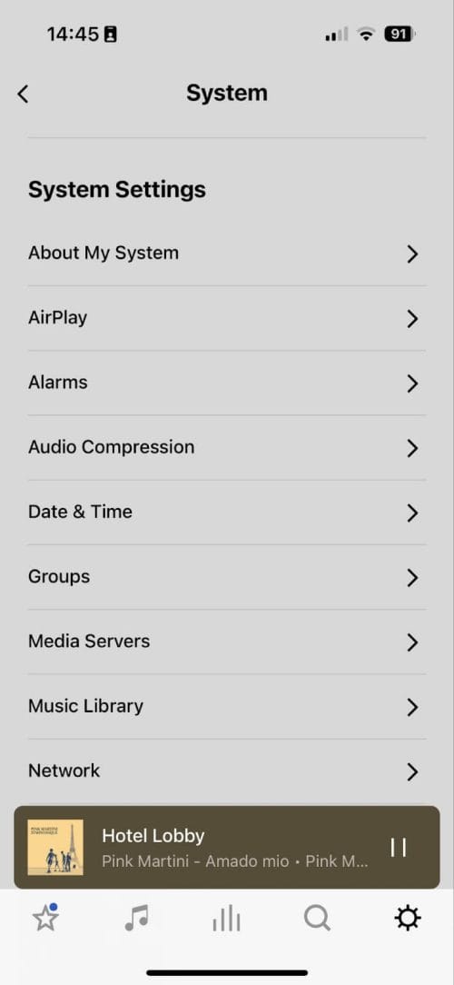 How to schedule music on Sonos using the alarm feature | Go to system settings, select alarms
