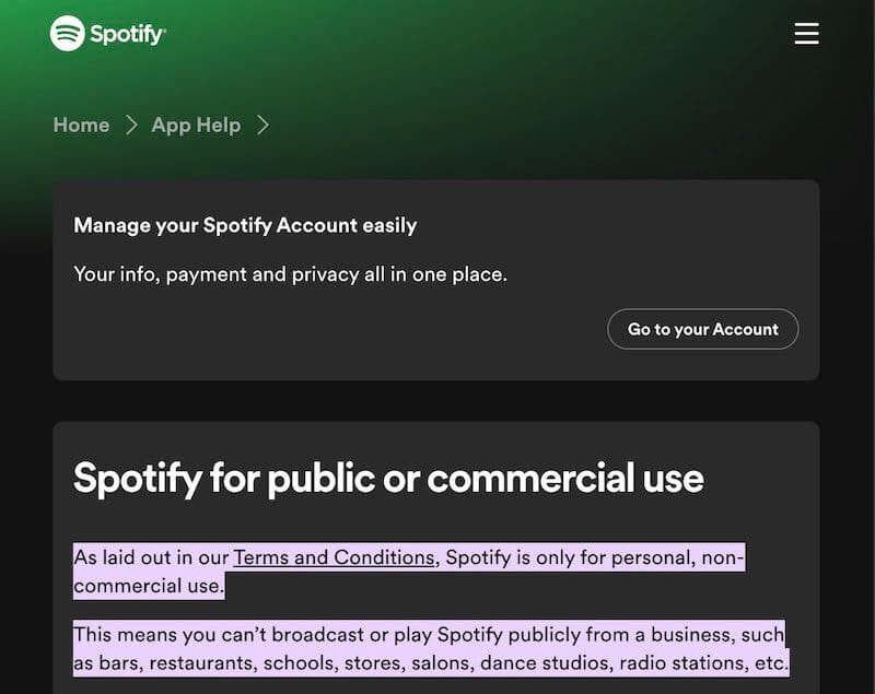 Soundsuit_Spotify-FAQ_Spotify-is-not-legal-for-commercial-use